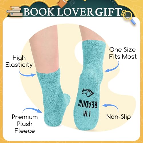Image of HAPPYPOP Book Lover Gifts - I'M Reading Socks for Readers Women Men Teens