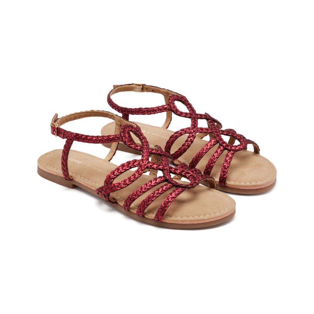 GIOSEPPO Women's Yakima Flat Sandal, Burgundy, 4.5 UK
