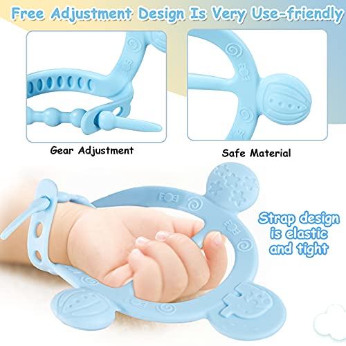 image for BBTO 5 Pcs Baby Hand Teether Toys for 0-6 and 6-12 Months Toddler Chri