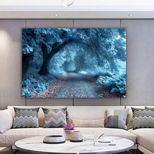 Tableau décoration murale forêt moderne toile salon 60x80cm