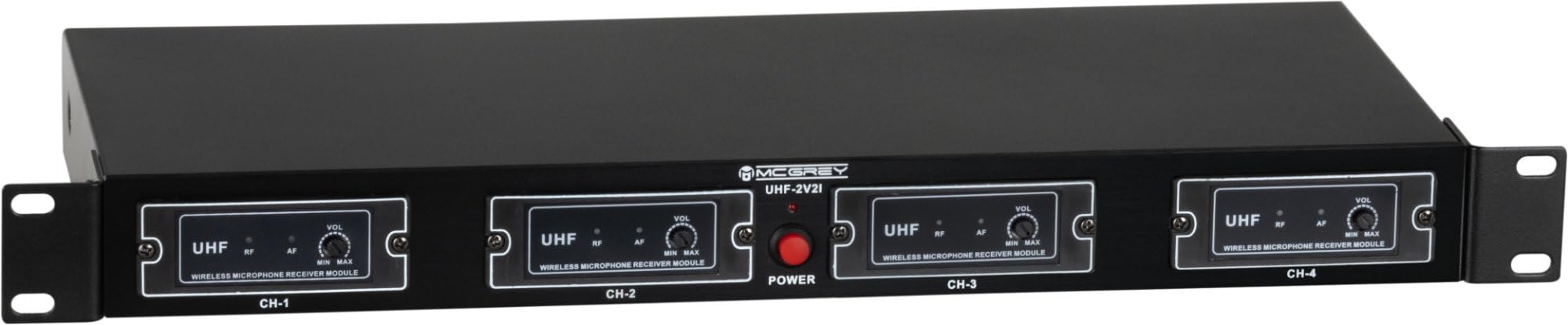 McGrey UHF-2V2I Quad Funk Mikrofon Set mit 50m Reichweite (Wireless Komplettset mit 2 x Handmikrofon, 2 x Lavaliermikrofon, 2 x Taschensender, Instrumentenfunk, 6,3mm Klinke Ausgang) schwarz
