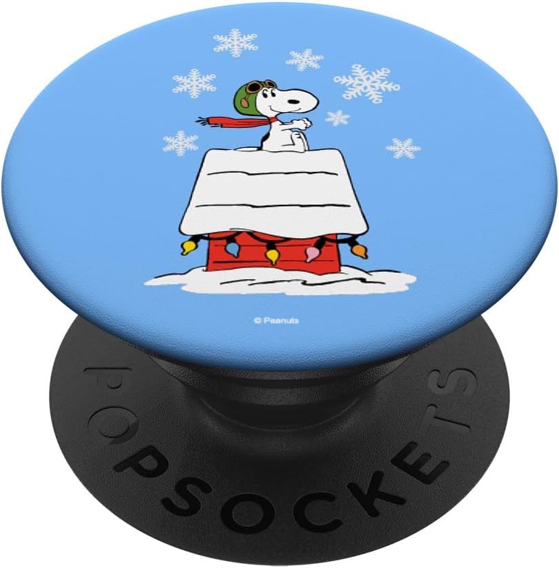 Peanuts Snoopy Flying Ace Holiday Dog House PopSockets PopGrip for MagSafe