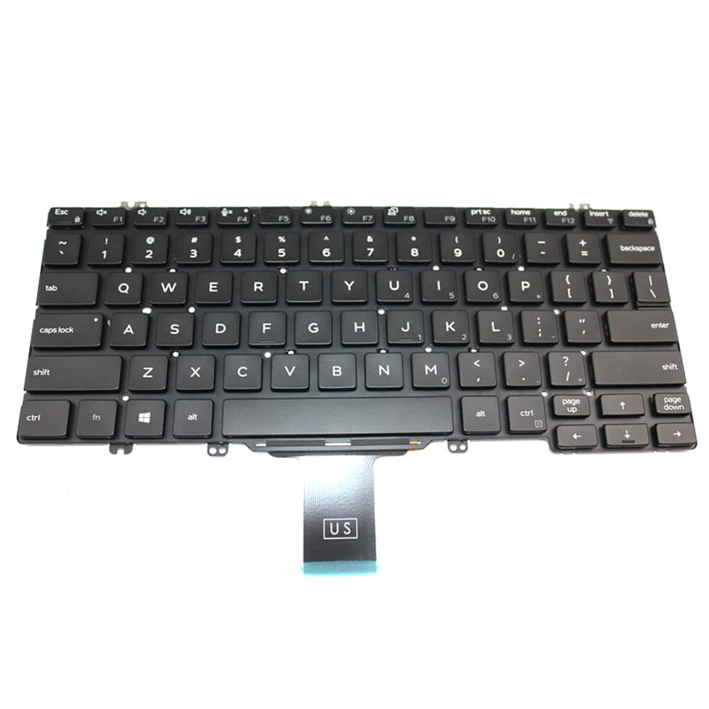 Laptop Keyboard for DELL for Latitude 5300 5310 2-in-1 5300 5310 7300 009N8M 09N8M PK132EQ1A00 490.0G307.0D01 NSK-EVAUW/C 01 English US Black Without