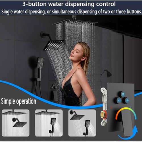 Système de douche effet pluie plafond avec jet complet