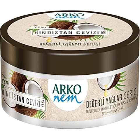 Arko NEM Luxurious Moisturising Cream | Coconut Milk Formula | 250Ml Tub | Lightweight Suitable For Daily Use Cover