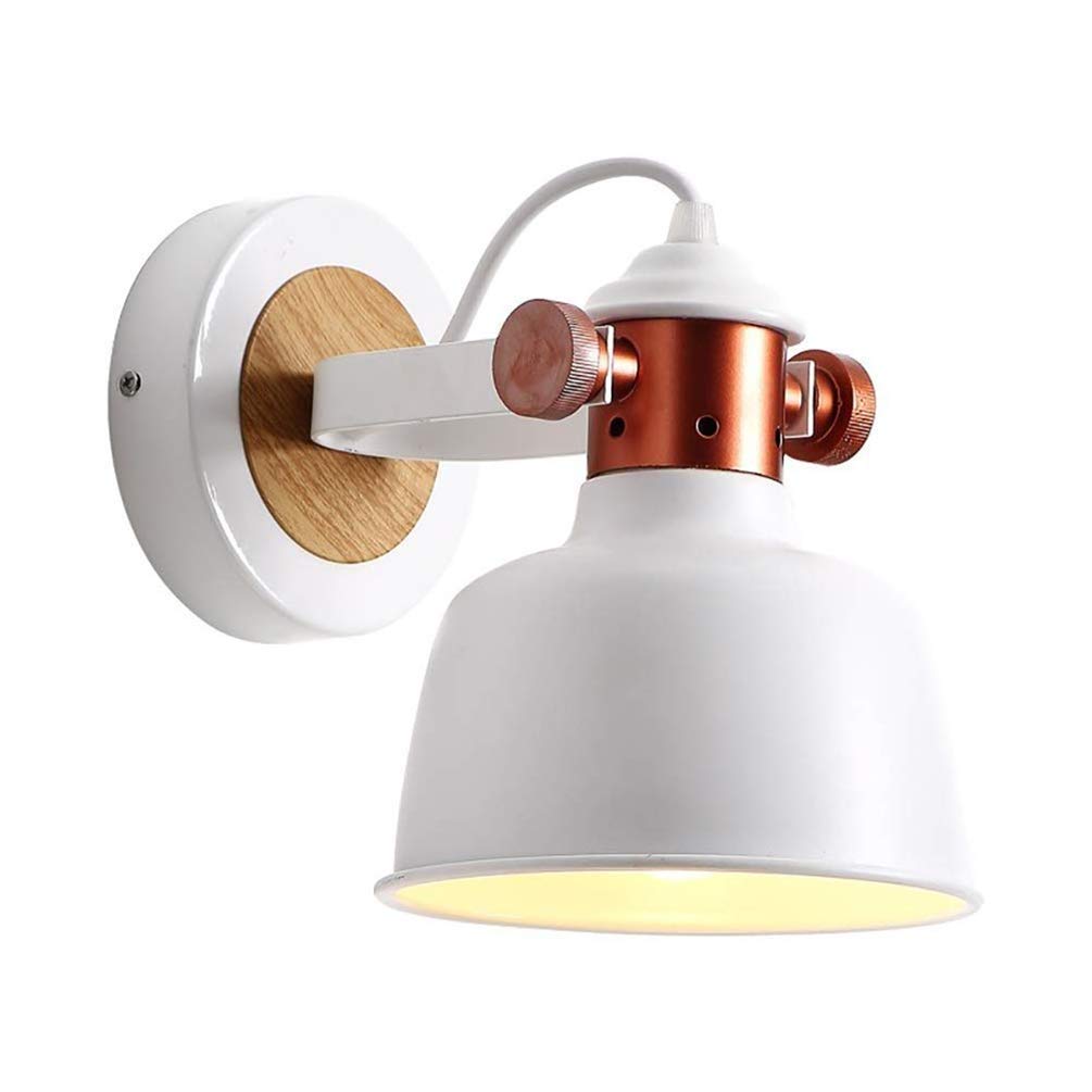 IUokLU Wall Sconce Lighting Nordic Modern Wall Light Fixtures - Adjustable Wall Sconce Lamps E26/E27 Bedroom Bedside Reading Lighting E27 - White