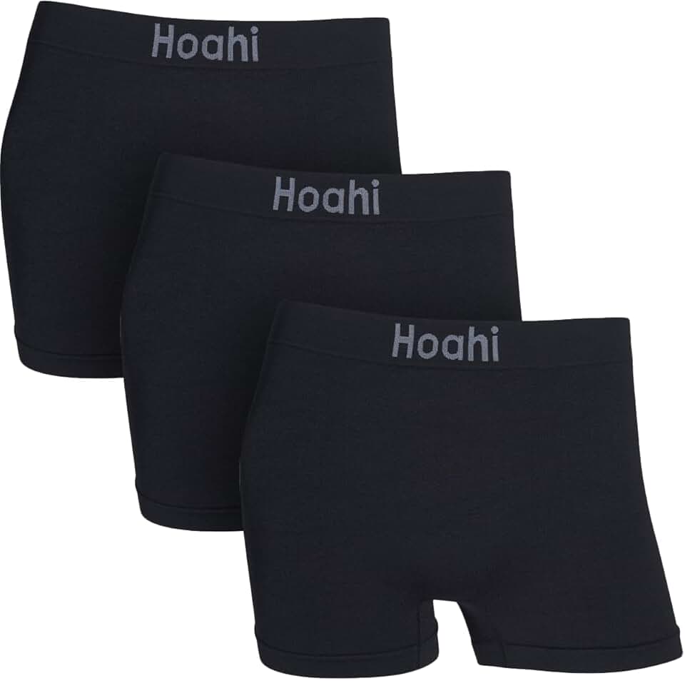 Kit Com 3 Cuecas Boxer Masculina Sem Costura Poliamida Premium Hoahi