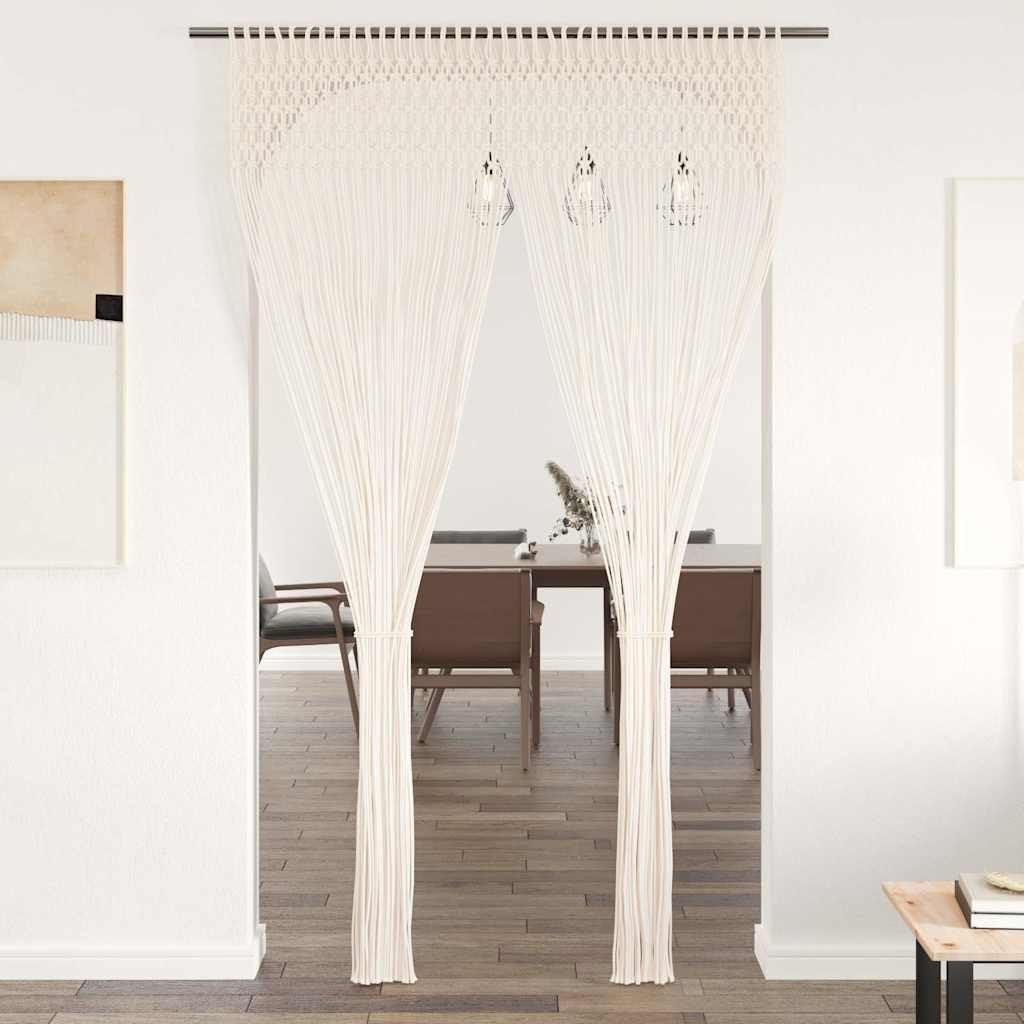 Rideau macramé coton crème 140 x 240 cm
