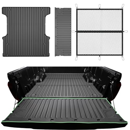 AAGDD Truck Bed Mat for Toyota Tundra 2022-2026 Heavy Duty Tundra Accessories TPE Truck Bed Liner (5.5FT/5.5 Vehicle) Tailgate Liner Accessories Heavy Duty Rubber Bed Mat(Not Fit Drop-in Liners)