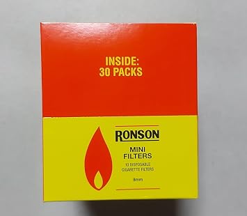 RONSON Disposable Mini Filters 30 x 10 Packs Full Box
