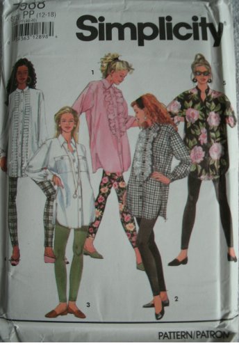 Misses 7968 T-shirt coupe ample leggings pour tissus extensibles jersey