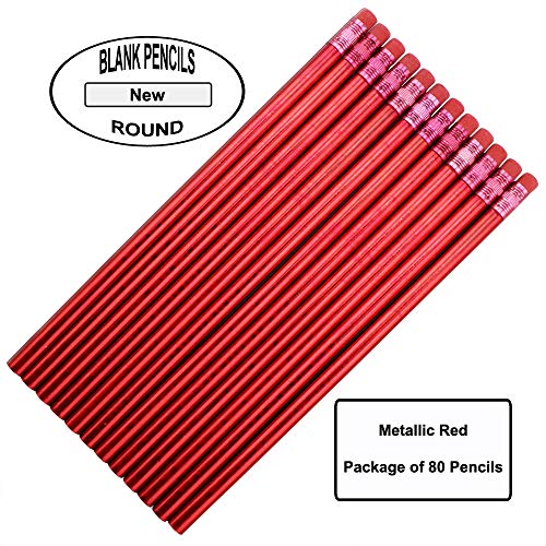 Lápices EZPENCILS & GIFTS metálicos rojo 2HB paquete 80 miniatura 2