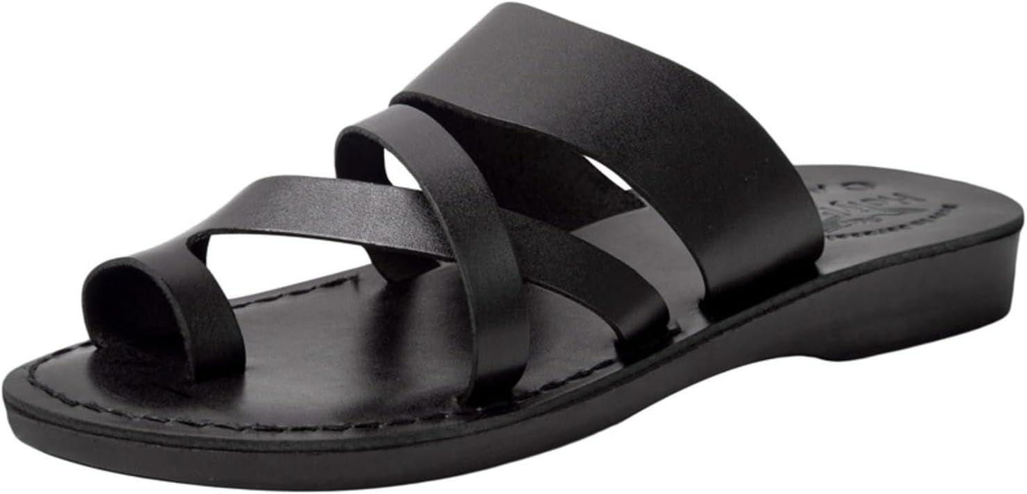 Holy Land Market Camel Men's Genuine Leather Biblical Sandals/Flip Flops
