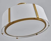 Vista 4 de Shrine Candelabros de tambor de iluminación, estilo moderno, lámpara de techo perfecta para espacio vital, 16 pulgadas de profundidad x 9 pulgadas