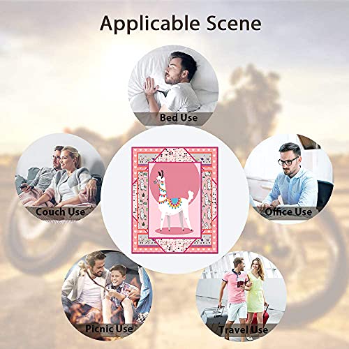 Lyfg Cute Llama Throw Blankets For Kids Girls Boys Llama Plush Sherpa Blanket For All Season Warm Cozy Cute Animals Pink Blanket Llama Gifts For Llama Lovers (Pink Alpaca,40'X50) #TOP3