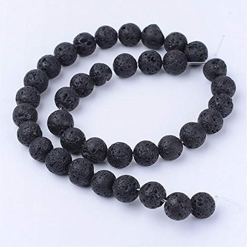 8mm Lava Rock Stone Gemstone Bead Strand - Approx 47-50 Beads Per Strand