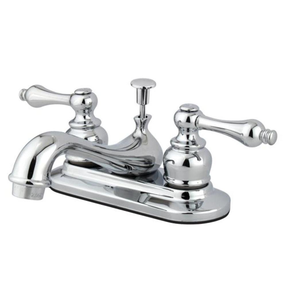 Mitigeur lavabo 4 pouces Kingston Brass pour une salle de bain rétro et chaleureuse