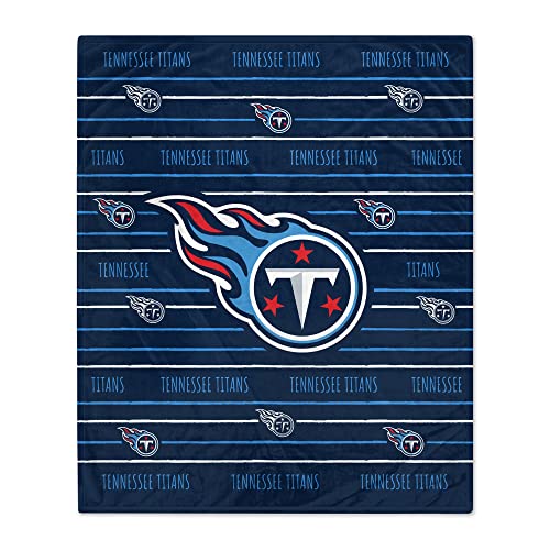 Pegasus Home Fashions Tennessee Titans 60'' x 80'' Logo Stripe Flannel Fleece Blanket