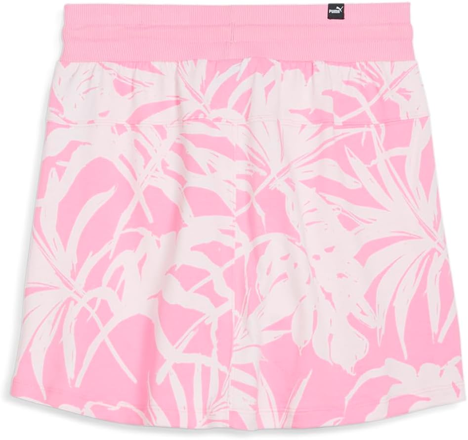 PUMA Womens Essentials Palm Resort Floral Drawstring Skirt Casual Casual Drawstring - Pink - Size M