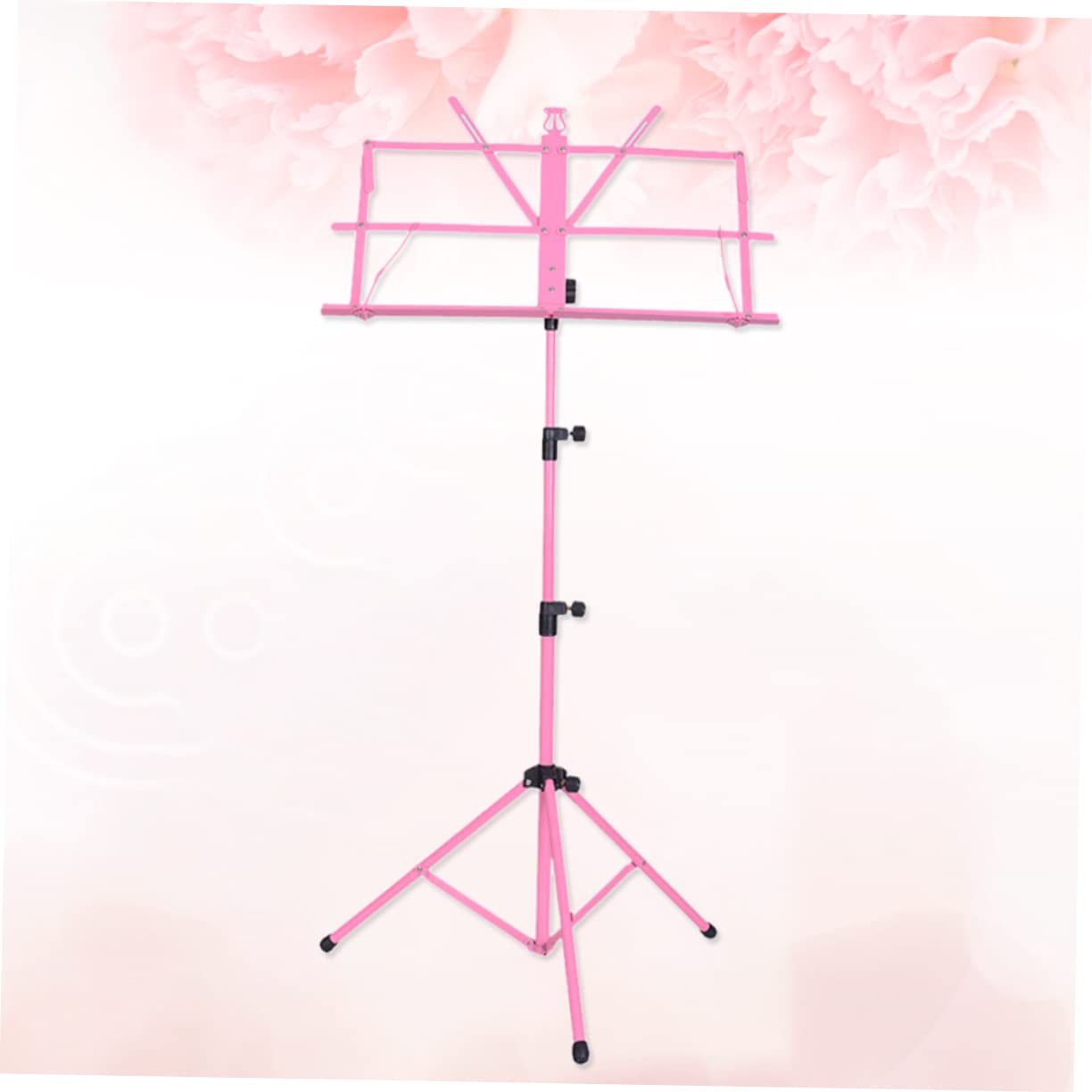 Supporto Per Spartiti Musicali e Metallo Porta Spartiti Tripod Per Chitarra Rosa Leggero e Facile Da Trasportare Stabile Con Piedini Antiscivolo e Angoli Di Visione Multipli