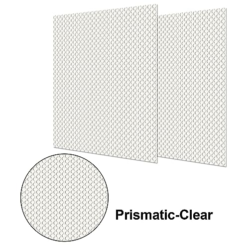 Frienda 4 Pcs Fluorescent Light Covers Replacement Flat Clear Prismatic Acrylic Ceiling Light Cover Panels(22.5" x 22.5" x 0.1") - Thumbnail 4