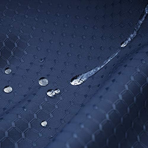 EurCross Blue Shower Curtain 180 x 180cm Long, Elegant Waffle Weave Hotel Luxury Shower Curtain Mildew Resistant Water Repellent Heavy Duty
