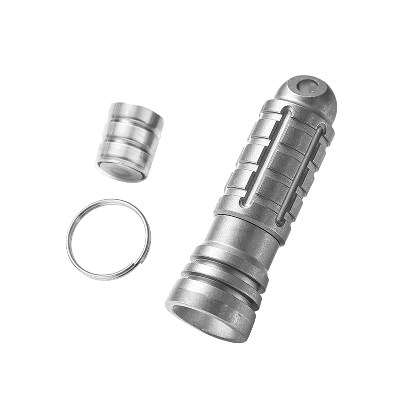 Buxuaaaa Rechargeable LED Flashlights with Hook Alloy Texture for Outdoor Camping Hiking Emergencies Light Waterproofs Keychain Light