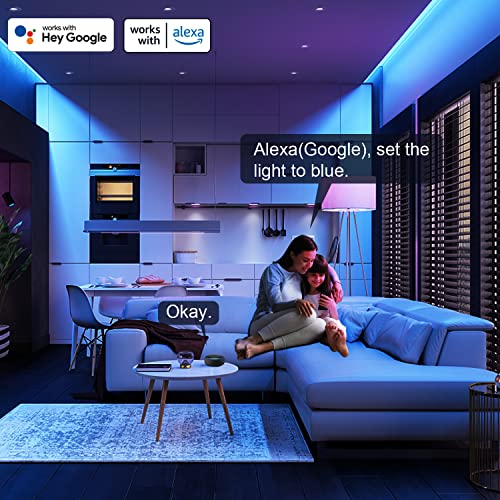 Ailofy 2 Pack Color Bulbs Kit And Smart Led Strip Lights 16.4Ft With App Control, Color Changing, Wi-Fi Light Work With Alexa And Google Home, Sync To Music, Light Kit For Bedroom, Living Room #TOP3