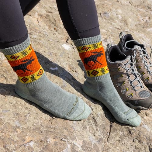 Image of Darn Tough Women's Vanna Grizzle Boot Midweight Hiking Socks, Merino Wool Crew, Breathable Lightweight Hiking Gear