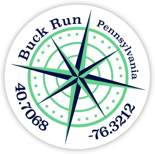 Buck Run Pennsylvania - Adhesivo de vinilo de 2 pulgadas (2 pulgadas)
