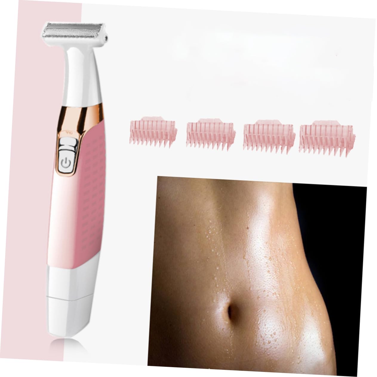 CALLARON Epilatore Facciale Donna Rosa in Abs, Depilatore Donna Elettrico Indolore senza Irritazioni, Portatile per Ascelle e Bikini, Viaggio e Palestra