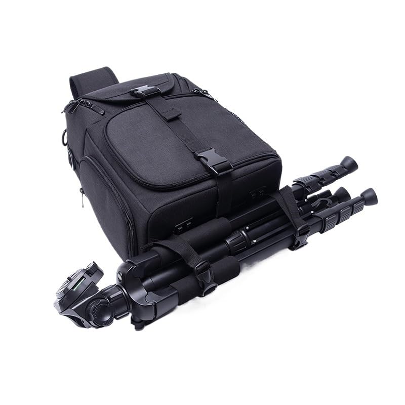 Borsa Reflex Zaino for fotocamera impermeabile multifunzionale DSLR Uomo Donna for fotografia digitale all'aperto(Gray)