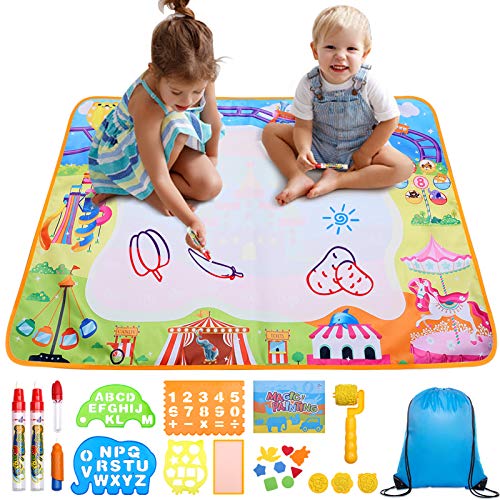 Vanja água desenho pintura, 100 * 70 cm esteira de água Doodle, placa de pintura mágica para crianças