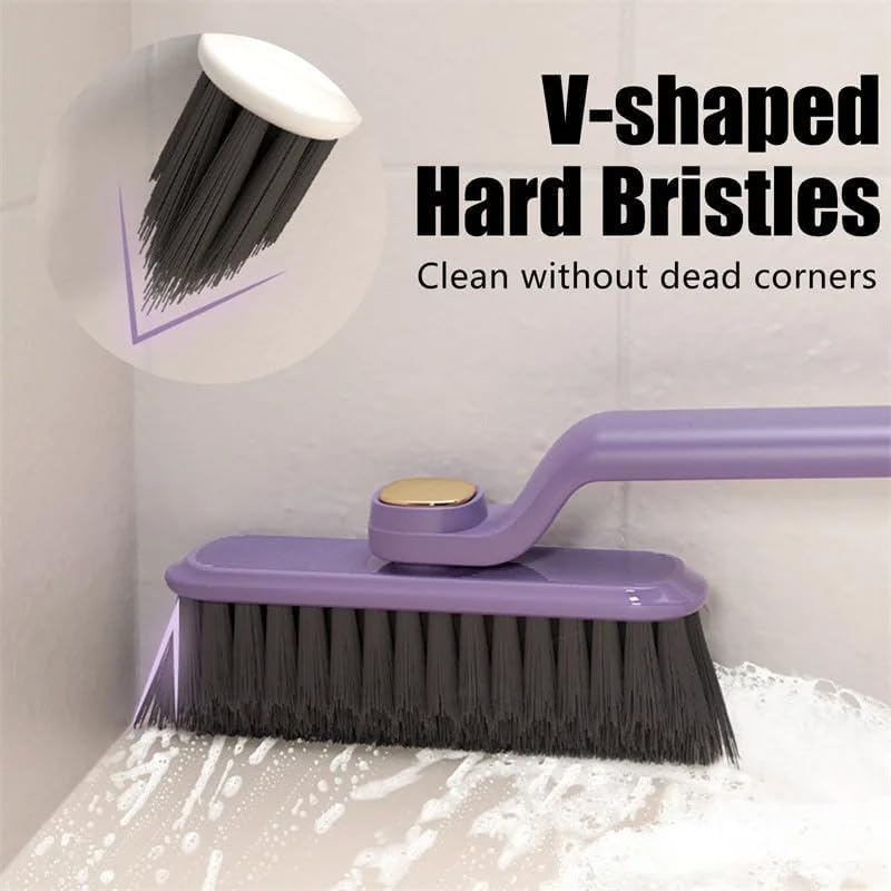 Image of Multi-Function Bathroom Cleaning Rotating Brush Set, 360 Rotating Scrubber, Powerful Tile & Floor Cleaning Brush, Toilet Sink Tub Scrubber, Ergonomic Handle,Home Cleaning Tool