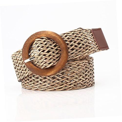 2pcs Ethnic Style Round Buckle Fashion Waist Belt Weaving Waistband for Women Dress Waistband Wide Belt for Women4