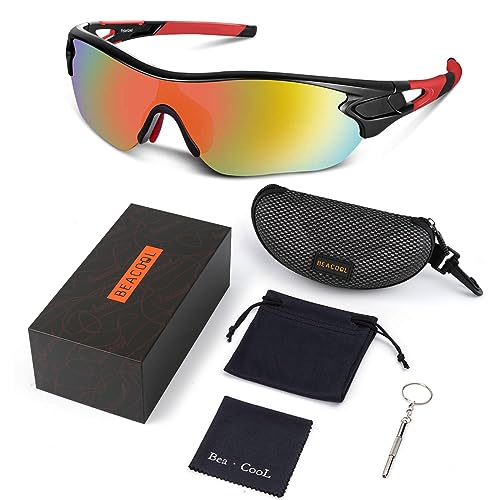 Image of BEACOOL Polarized Sports Sunglasses for Men Women Youth Baseball Cycling Running Driving Fishing Golf Motorcycle TAC Glasses