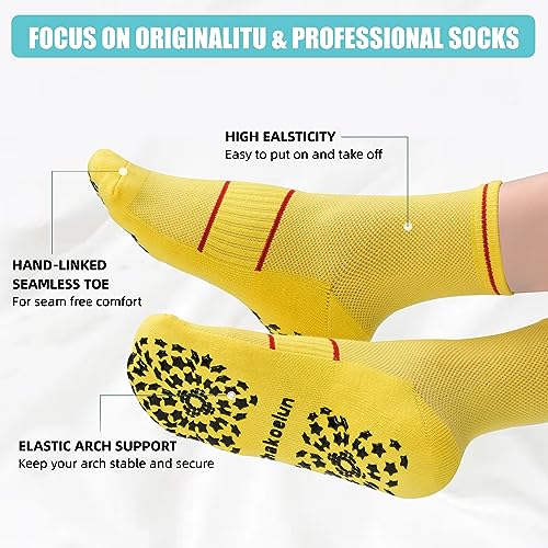 Image of Non Slip Pilates Socks with Grips for Yoga, Barre, Grippy, Hospital, Ballet for Women with Arch Support.