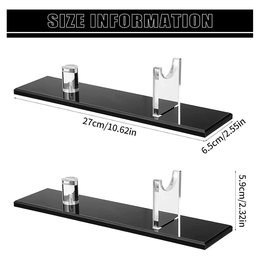 2 x portacoltelli in acrilico per la decorazione della casa (base nera)