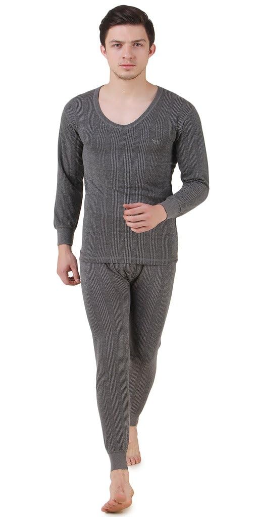 hap Kings Quilted Thermal Set: V Neck Top + Trouser (Dark Grey)/ Body Warmer/Cosy Winter Innerwear-picture-11