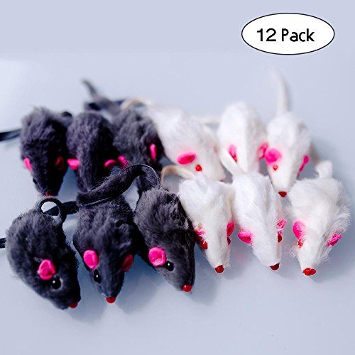 KOBWA Fur Mice Cat Toys Rascador gatos Ratón Mascota