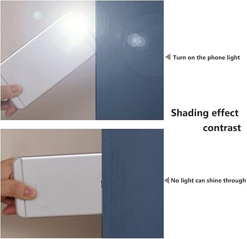 Miniatura 10 de NICETOWN - Cortina aislante térmica, 100% opaca, reduce el ruido, paño deslizante con forro negro, bloqueo total de luz, cortina para puerta de patio