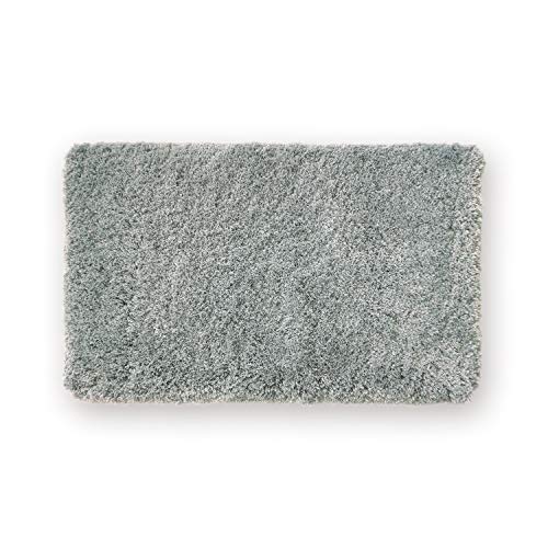 WohnDirect Premium Badematte Einzeln zum Set kombinierbar • Badvorleger Duschmatte • rutschfest & Waschbar • Badteppich, Badezimmerteppich Grau • 50 x 80 cm Cover