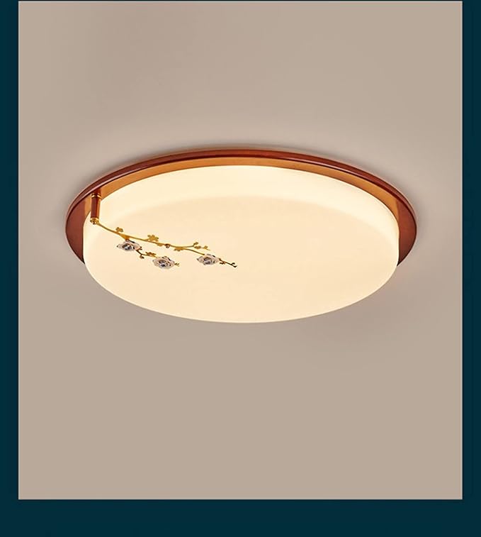 NOOFIE Alle koperen plafondlamp woonkamer koplamp hout kunst Chinese stijl moderne minimalistische studie slaapkamer lampen