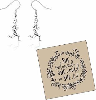 Marathon Runner Earring - Track Jewelry Gift for Runners