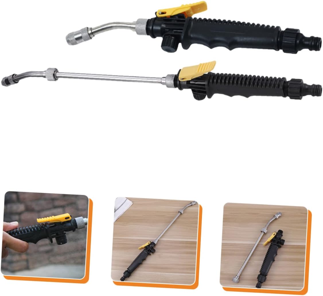 2pcs Garden Washer Set High Pressure Watering Sprayer Detachable Tips for Car and Home Cleaning Includes Lengths