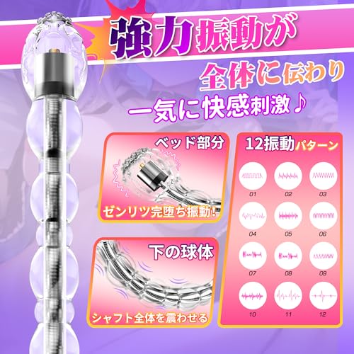 アナル バイブ【男女もが爆潮吹き】大人のおもちゃ女性用 【12種激震+肛&膣両用+360°曲がるシャフト+9連ぷにっとビーズ】アナルバイブ あだるとグッズ 男性 あだるとグッズ 女性 アナルビーズ ディルド クリトリス 潮吹き 強力 人気 ディルド 人気ランキング あなる開発 アナルプラグ ばいふれーたー女性用 中イキ 細い 前立腺 電マ ローター アダルトグッズ Youkitrtop - 画像3