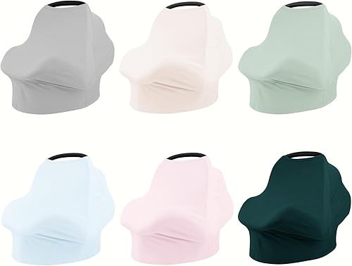 Miniatura 8 de Funda transpirable para asiento de automóvil para bebés, funda de lactancia suave, multiusos, perfecta para alimentar, viajar (paquete de 2)