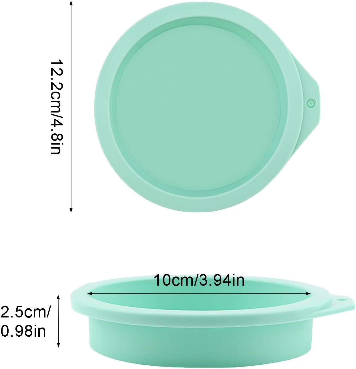 Ragyzity 4 Pcs Air Fryer Egg Molds, Silicone Non-Stick Muffin and Toast Maker, 4 Inch Air Fryer Muffin Pans for Burger Buns, Pancakes, Air Fryer Accessories (Green)
