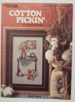 Paperback Cotton Pickin Stitching Craft Book 8-projects (Leisure Arts Cross Stitch Leaflet 481) Book