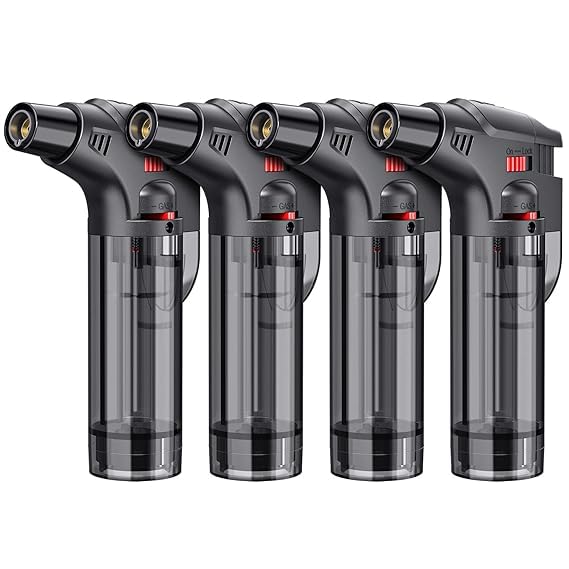 Advenga Jet Flame Plastic Torch Lighter – Windproof, Refillable Butane Lighter with Adjustable Jet Flame (4)-image-2